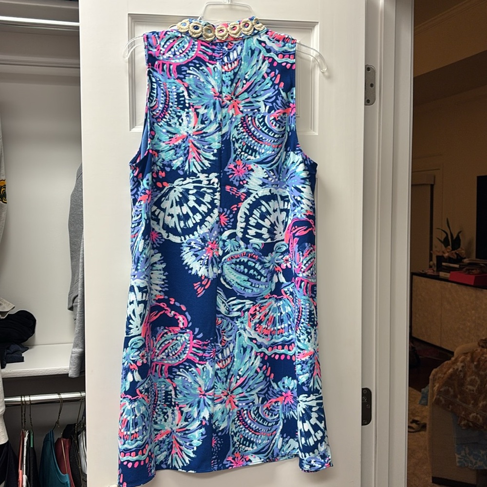 Lilly Pulitzer Blue and Gold Dress - Picture 4 of 4